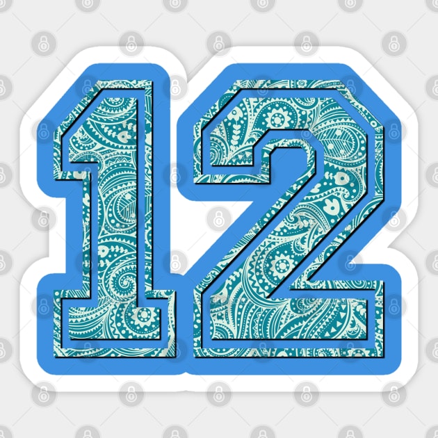 12 man Sticker by chriswig